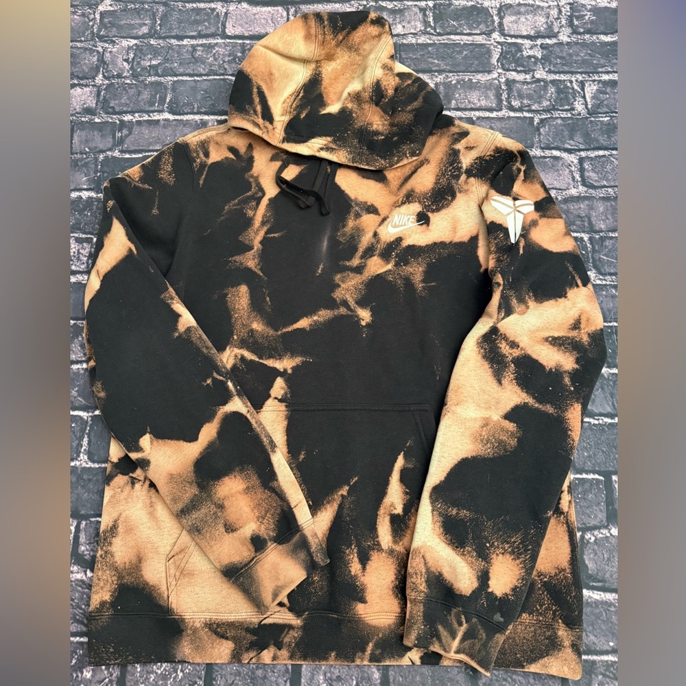 Nike Kobe Bryant Tye Dye Mens Large Black Pullover Hoodie NEW Fleece